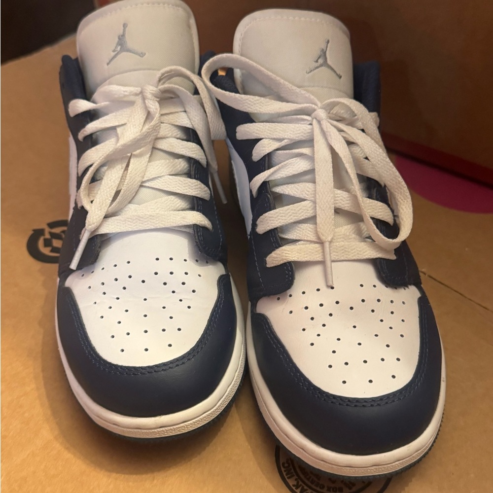 Nike White and Navy Sneakers